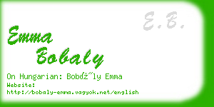 emma bobaly business card